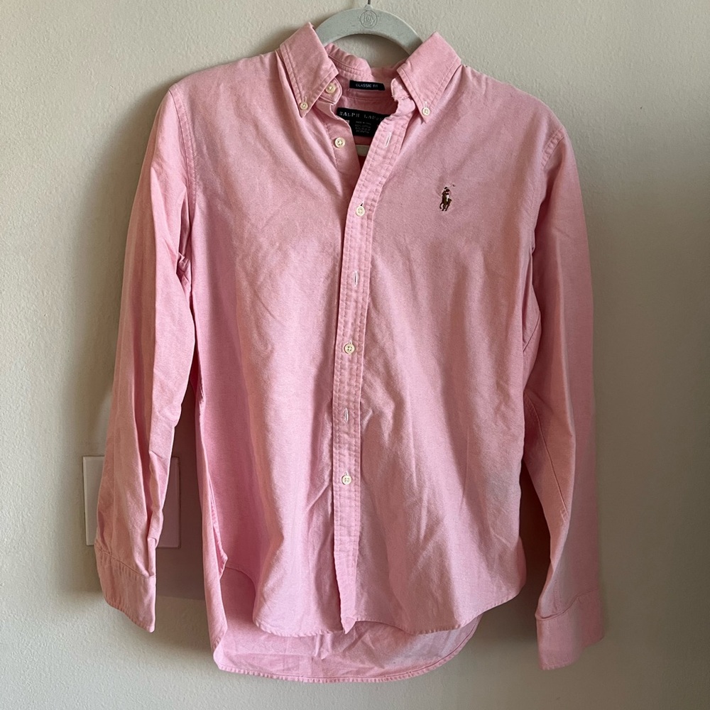Ralph Lauren Classic Fit Red Oxford Size 8